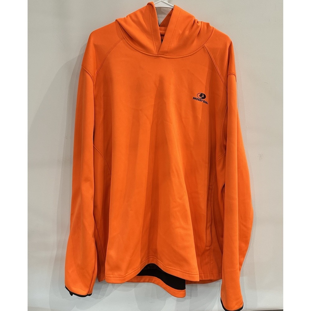 NWOT Men's Mossy Oak Hoodie‎ Sweatshirt Pullover Bright Hunting Orange 2XL